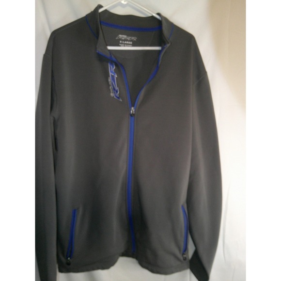Polaris RZR Full‎ Zip Jacket Gray Blue Accents Lightweight Coat X-Large - Picture 1 of 4